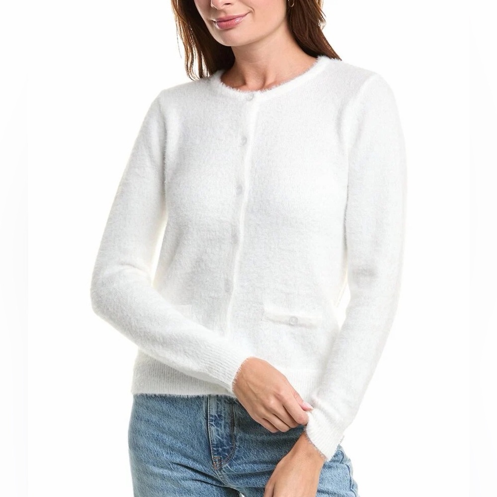 Nanette Lepore White Cardigan Size M